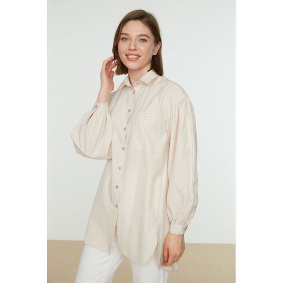 NWT Trendyol Relaxed fit Shirt collar Woven - Picture 4 of 8